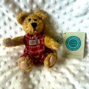 Vintage Boyds Bears Bearwear Red Plaid Outfit & Bowtie Plush Bear w/ Tags